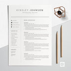 Creative Resume Template Word - Kinsley Johnson