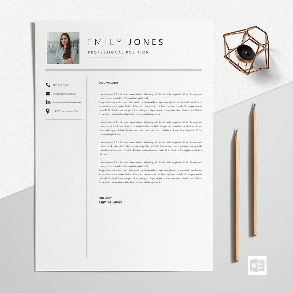 Professional CV Template Word - Emily Jones
