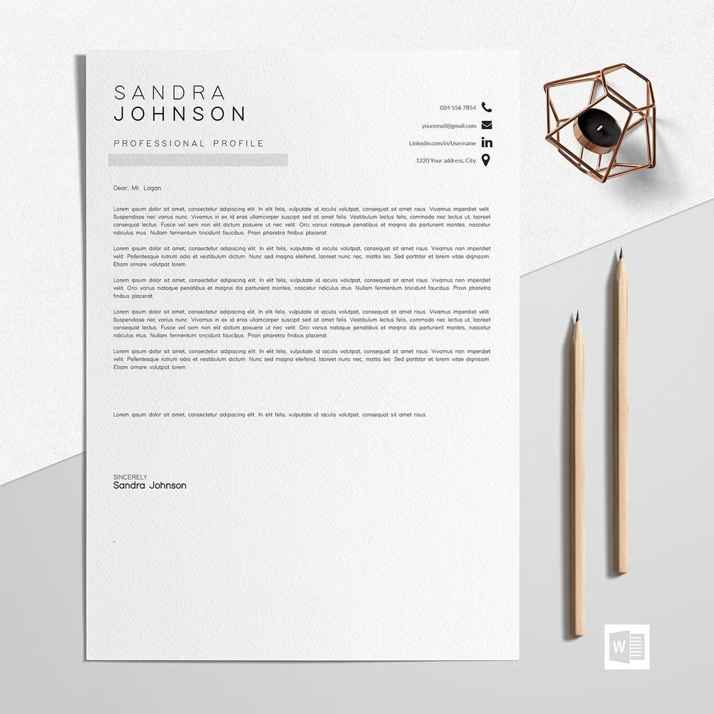 Modern Resume Template - Sandra Johnson