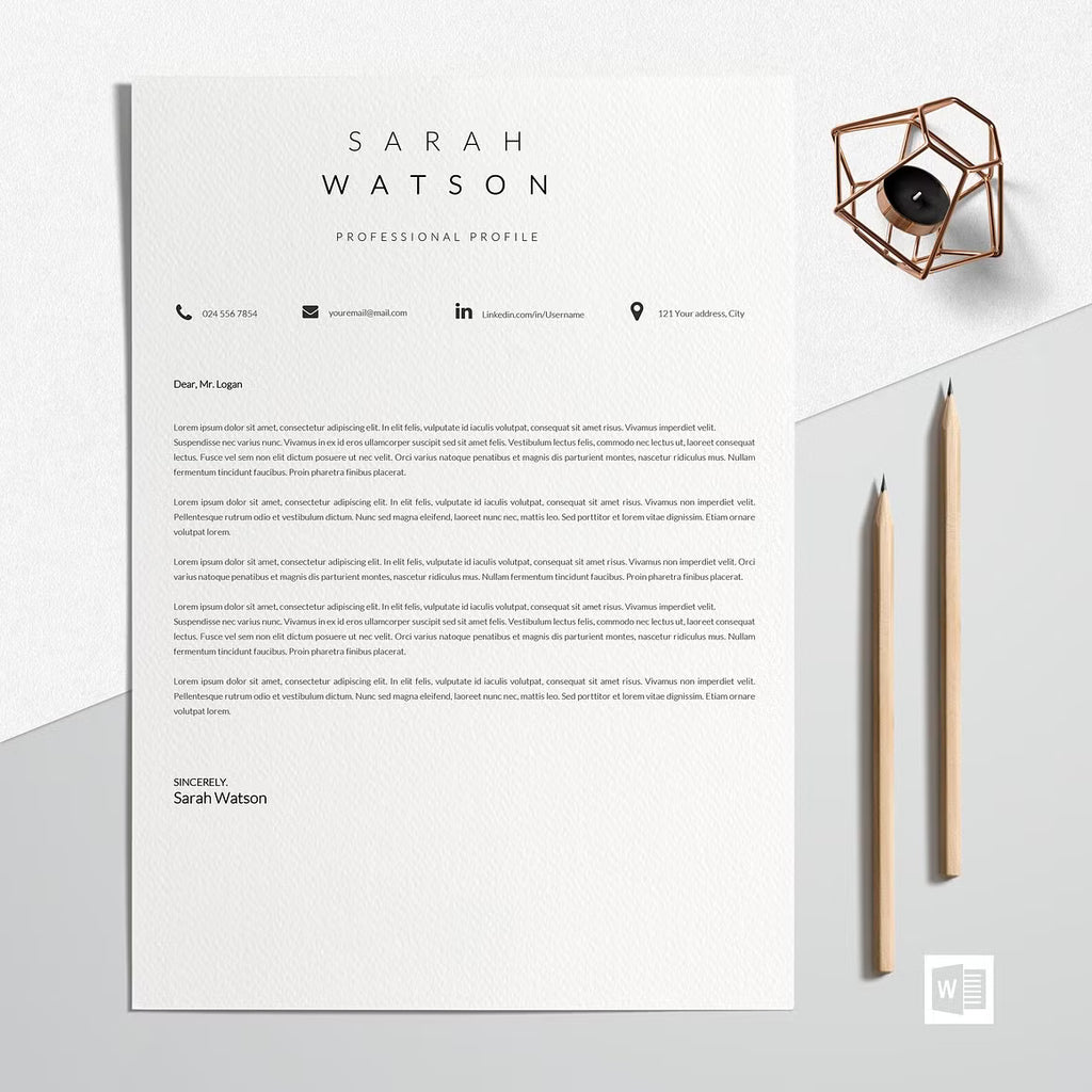 Creative Resume Design Professional - Sarah Watson