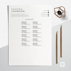 Modern Resume Template - Sandra Johnson