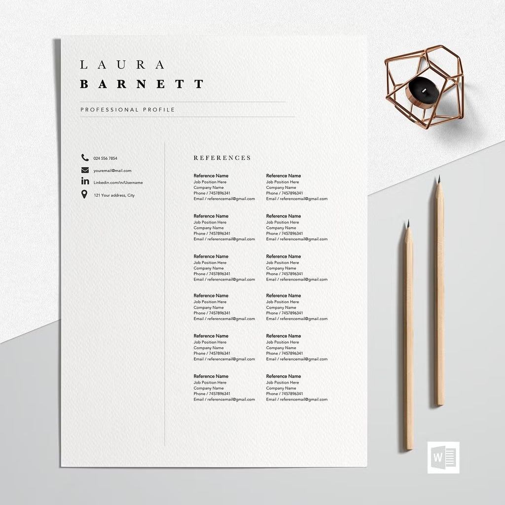 Easy Resume CV Template - Laura Barnett