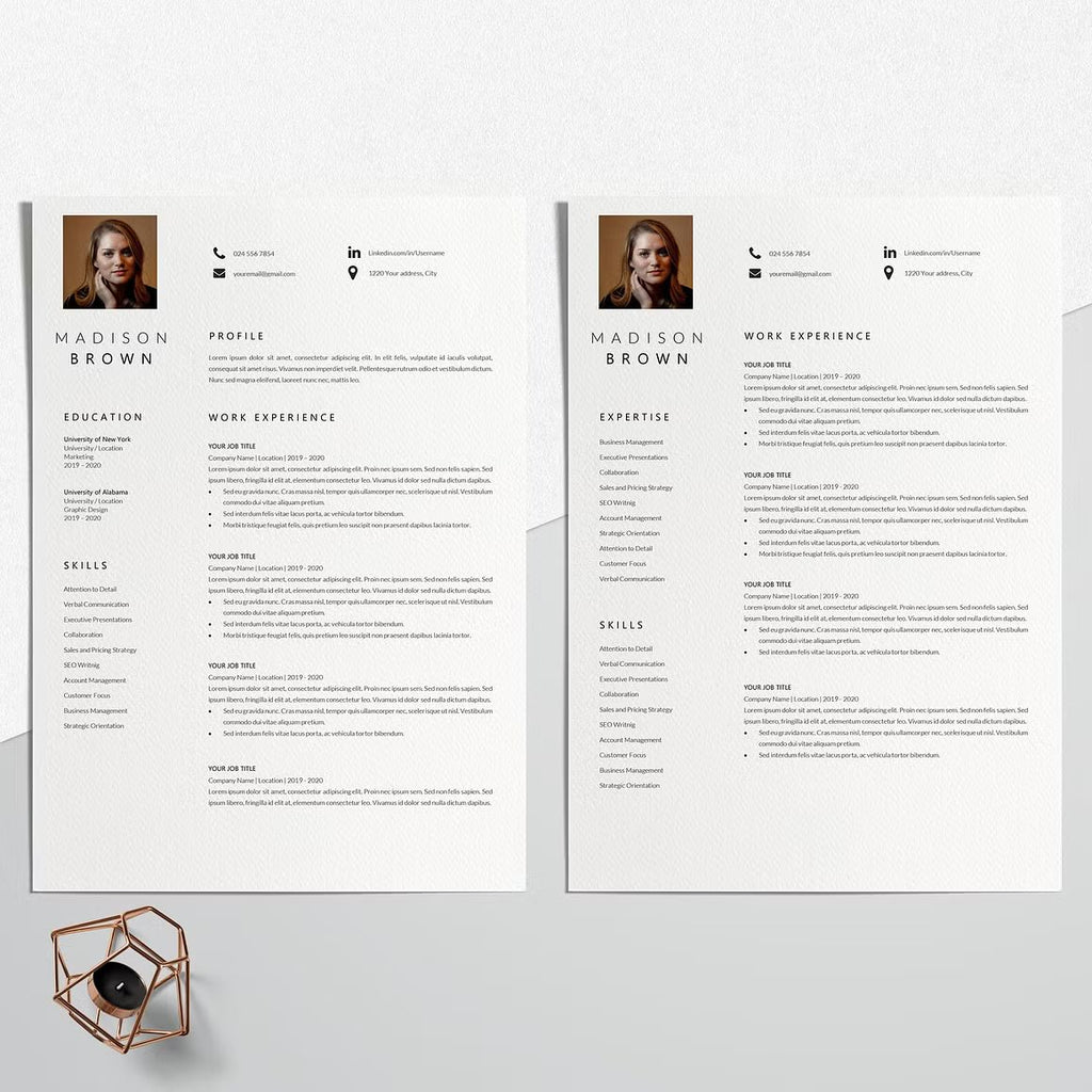 Simple Resume with Photo - Madison Brown
