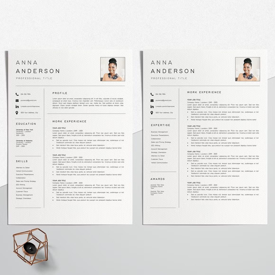 Resume Template CV Professional - Anna Anderson
