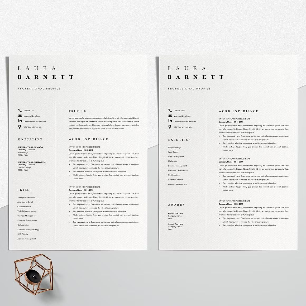 Easy Resume CV Template - Laura Barnett