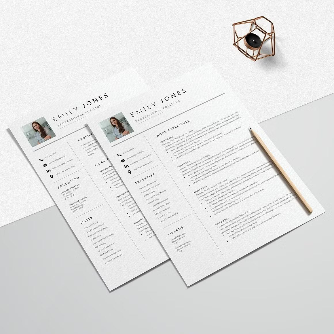 Professional CV Template Word - Emily Jones