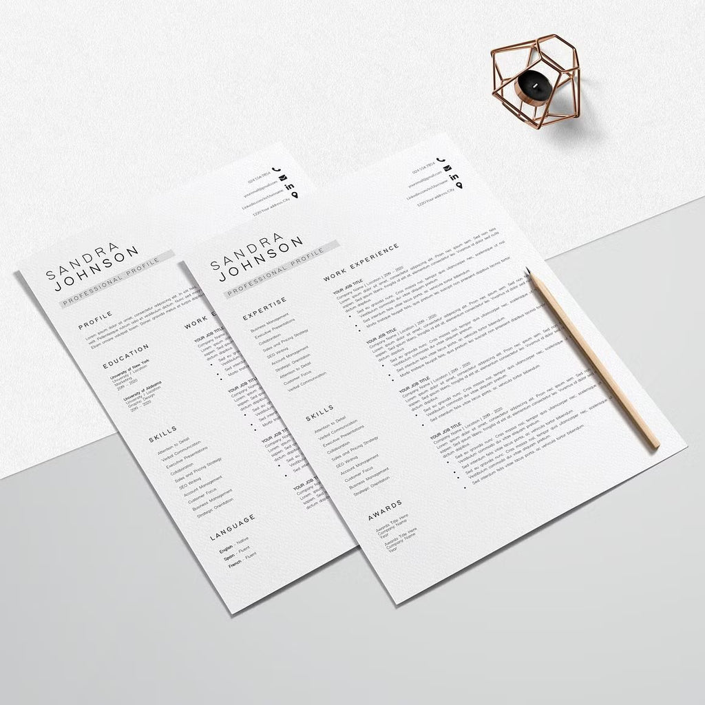 Modern Resume Template - Sandra Johnson