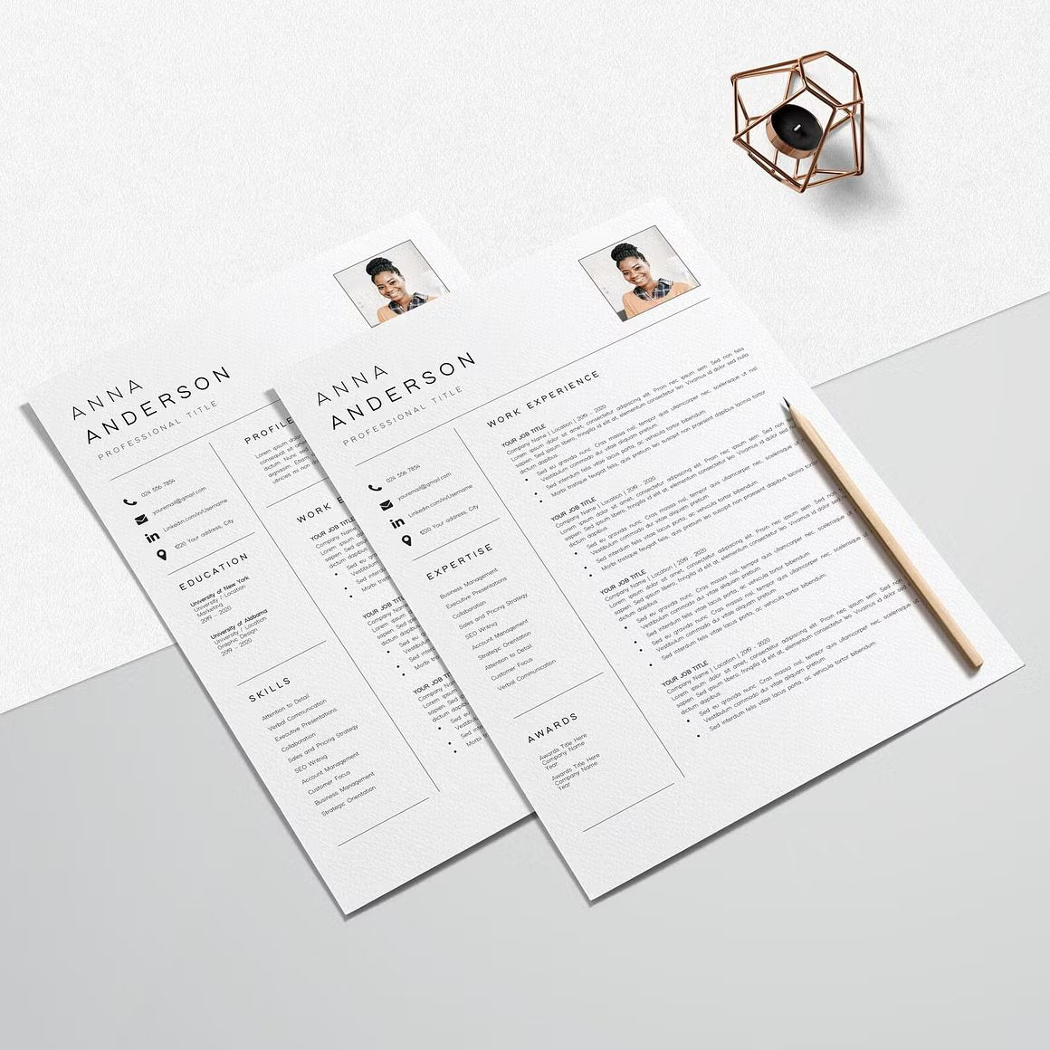 Resume Template CV Professional - Anna Anderson