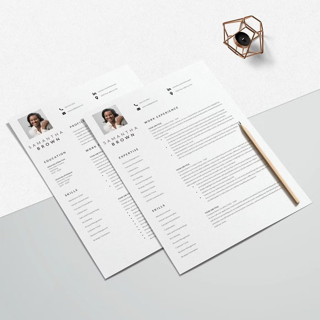 Resume Template Modern with Photo - Samantha Brown