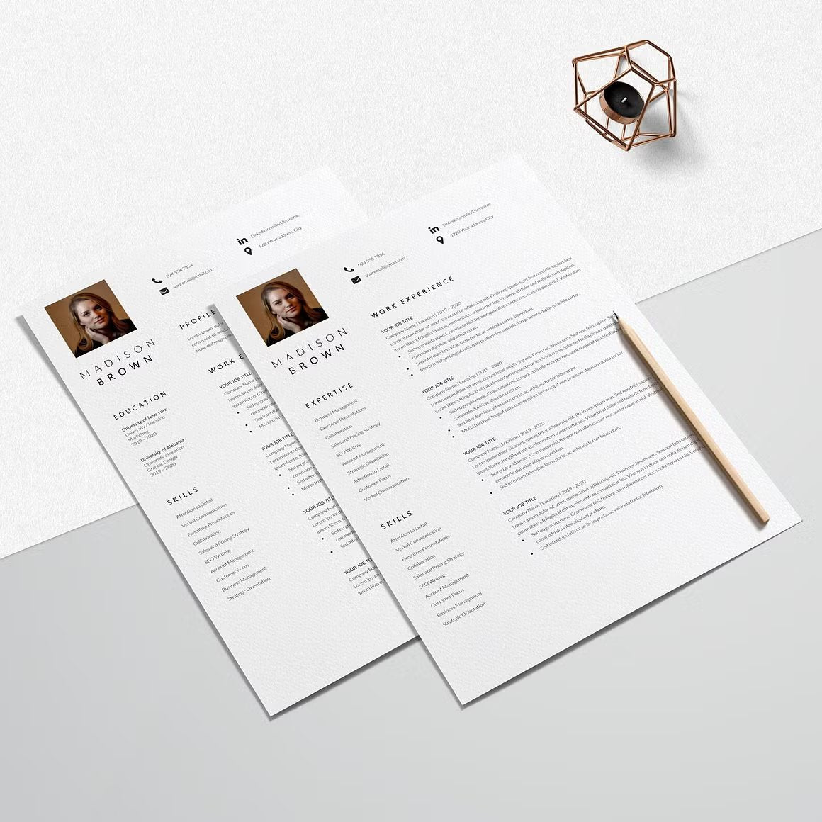 Simple Resume with Photo - Madison Brown