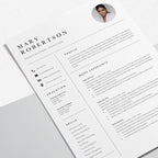 CV Resume Template - Mary Robertson