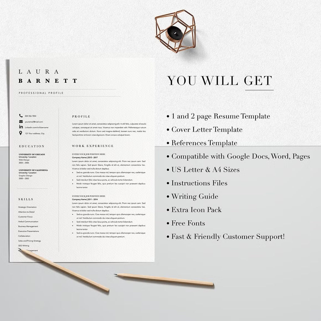 Easy Resume CV Template - Laura Barnett