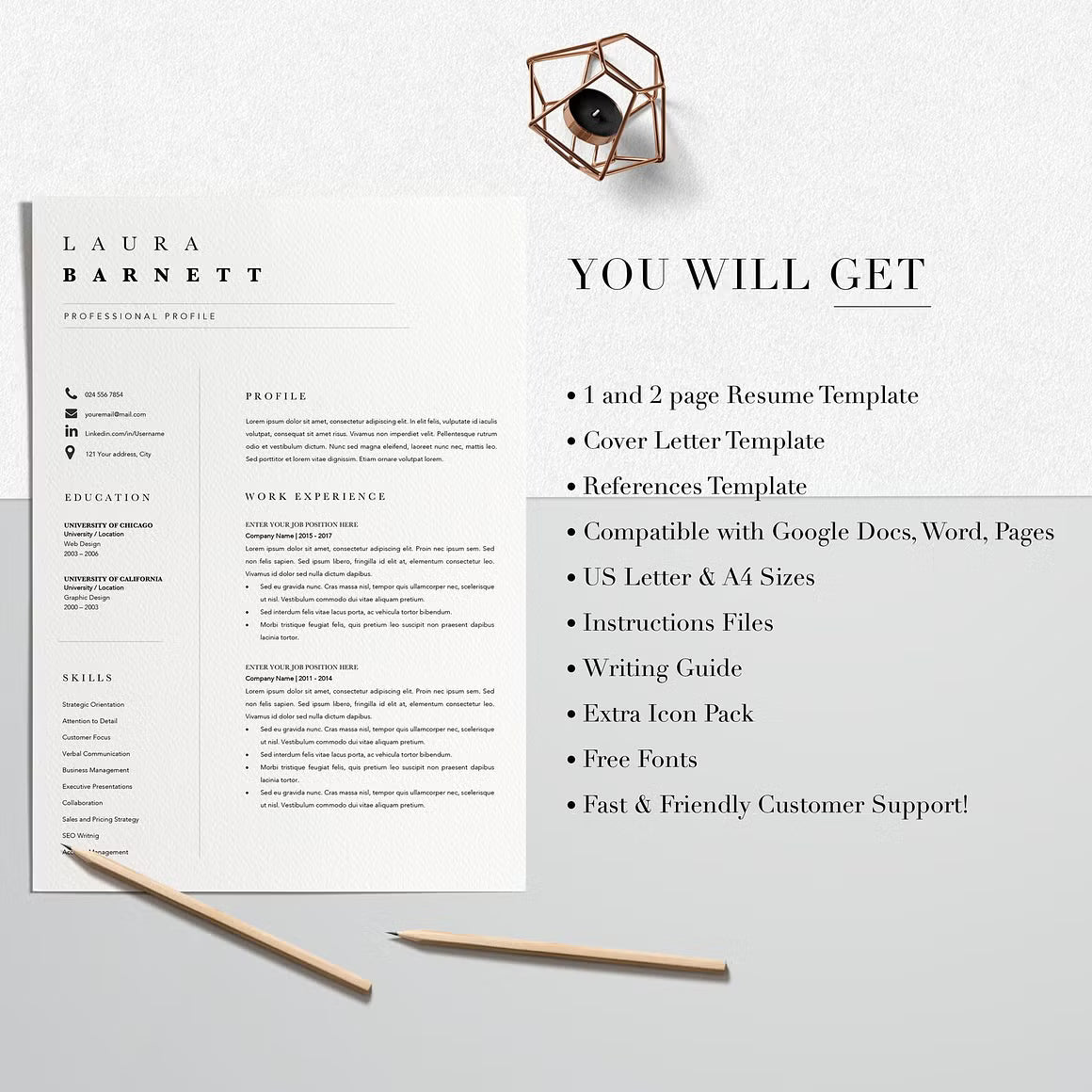 Easy Resume CV Template - Laura Barnett